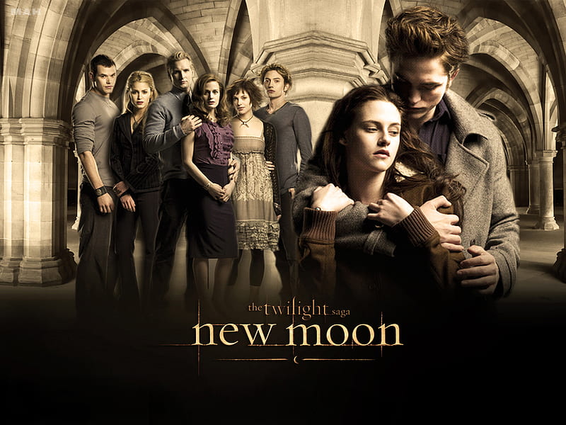 Cullens- New Moon, alice, bella, rosalie, twilight, new moon, jasper, culens, edward, emmett, HD wallpaper