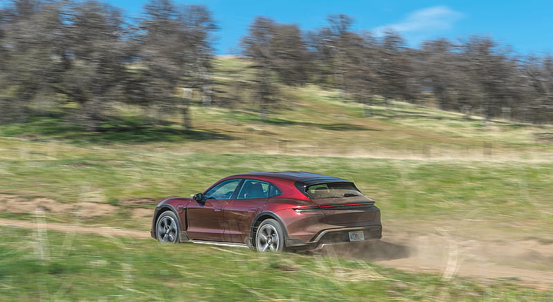 2021 Porsche Taycan 4 Cross Turismo (Color: Cherry Red) - Off-Road , car, HD wallpaper