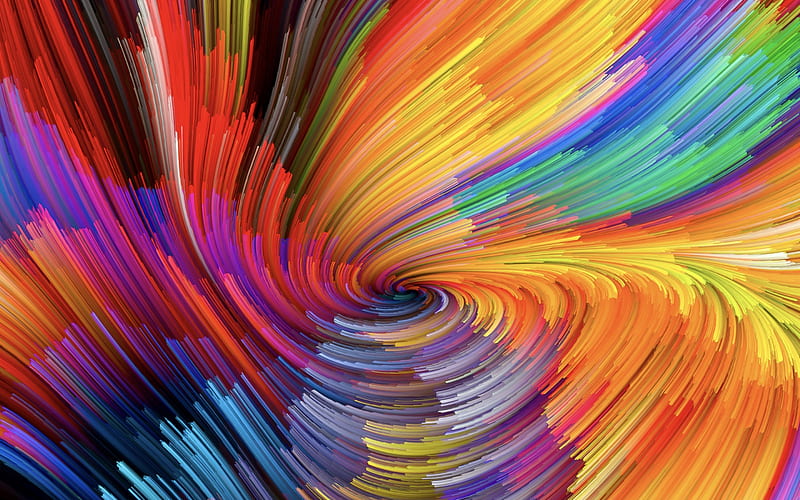 Multi Color Spiral, HD wallpaper