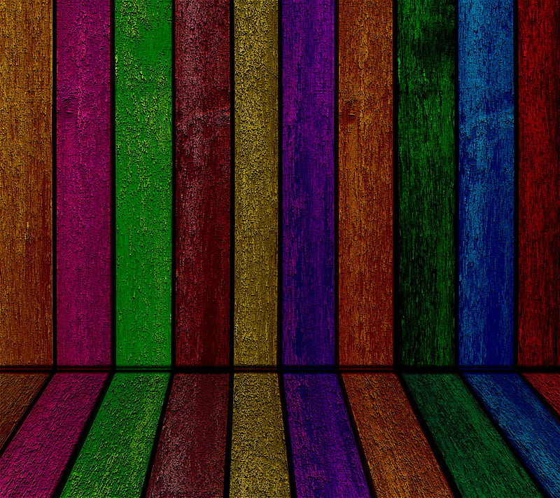 Wood Panels, colorful, HD wallpaper