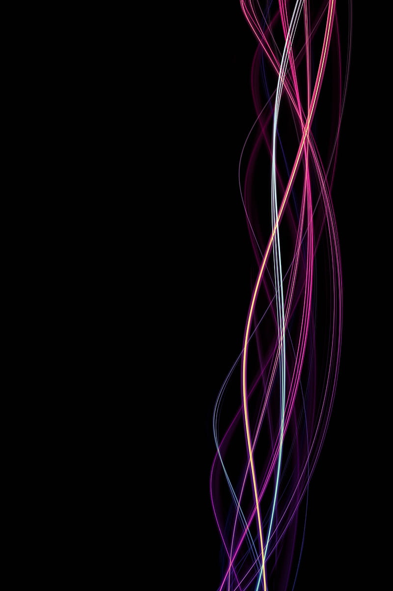 lines, wavy, twisted, multicolored, HD phone wallpaper