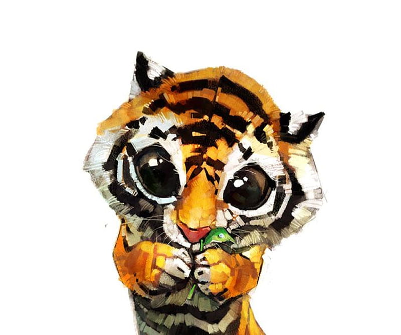 Cute tiger, dsd, HD wallpaper