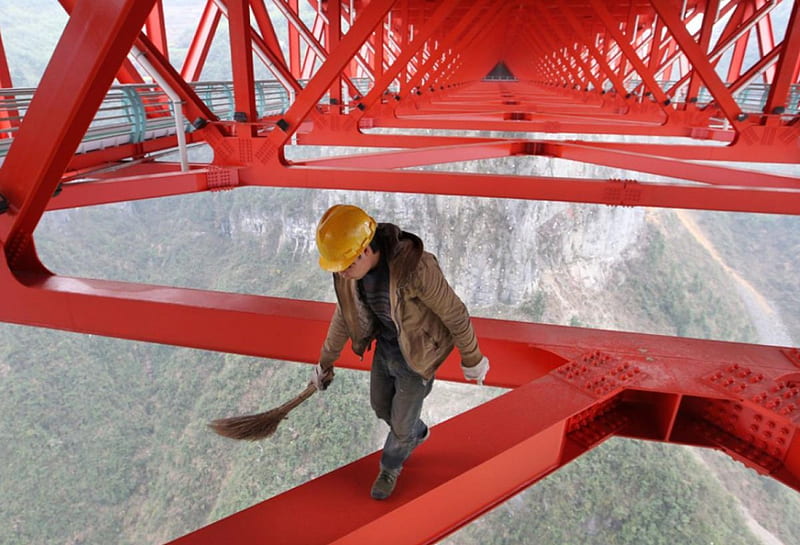 Dangerous jobs:), architecture, world, amazing, panoramic, China, fantastic, marvels, travel, bonito, longest, graphy, bridge, people, highest, awesome, HD wallpaper