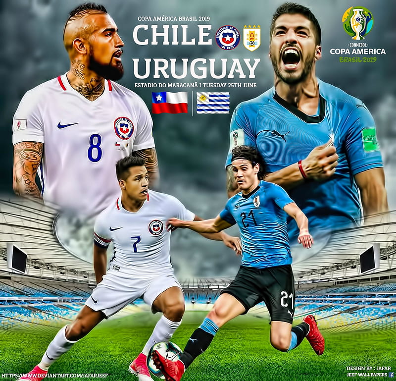 Chile vs Uruguay, chile, uruguay, edinson cavani, arturo vidal, copa