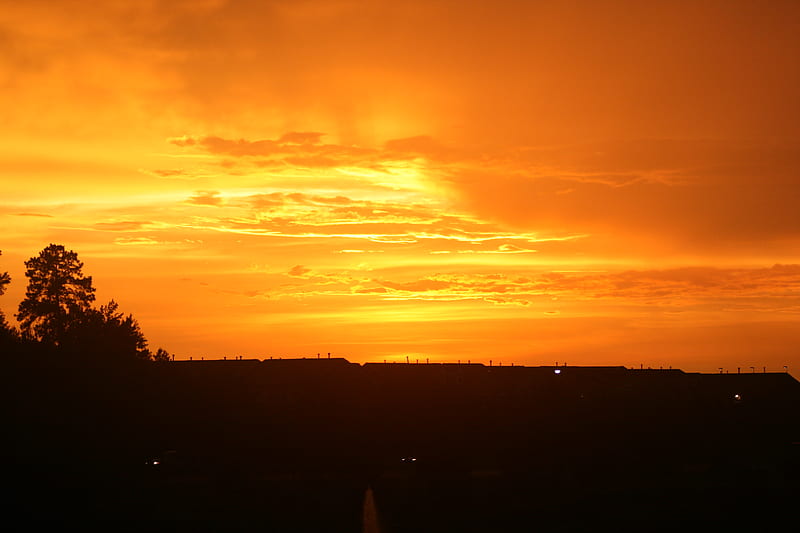 sunset in pittsburgh,pa, sunset, pa, pitsburgh, sky, HD wallpaper