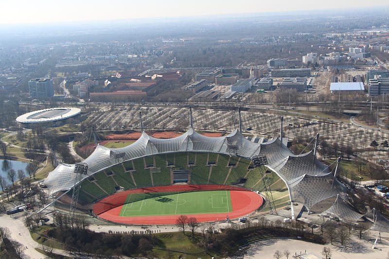olympic stadium munich, stadium, arena, munich, architekture, HD wallpaper