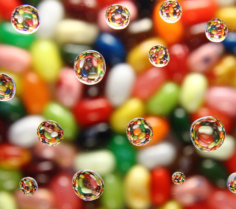Droplets and Beans, candy, colorful, food, jelly, snack, zbean, HD wallpaper