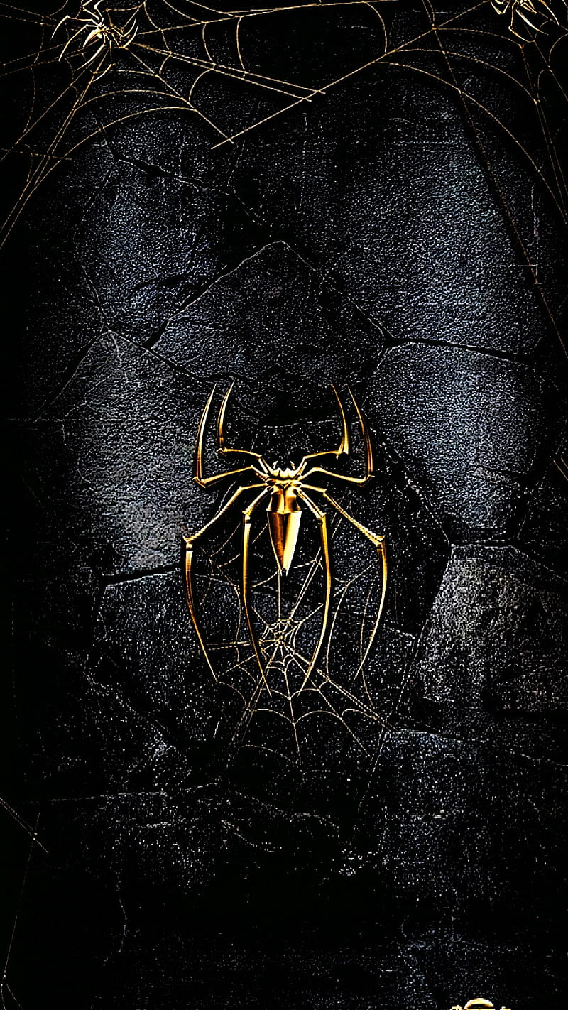 Gold Spider, featured, venom web, HD phone wallpaper