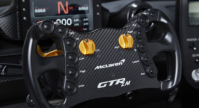 2020 McLaren Senna GTR LM Ueno Clinic - Interior, Steering Wheel , car, HD wallpaper