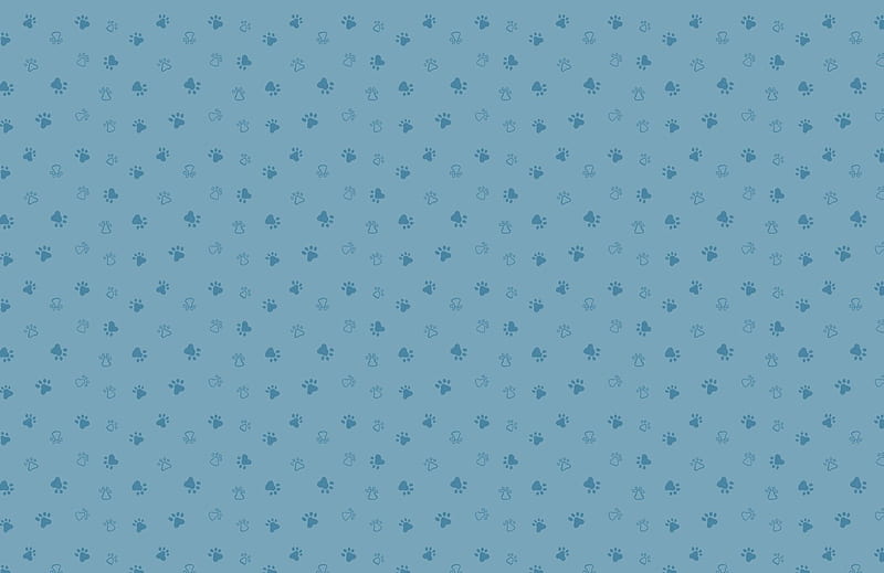 Blue Dog Paw Print Pattern, HD wallpaper