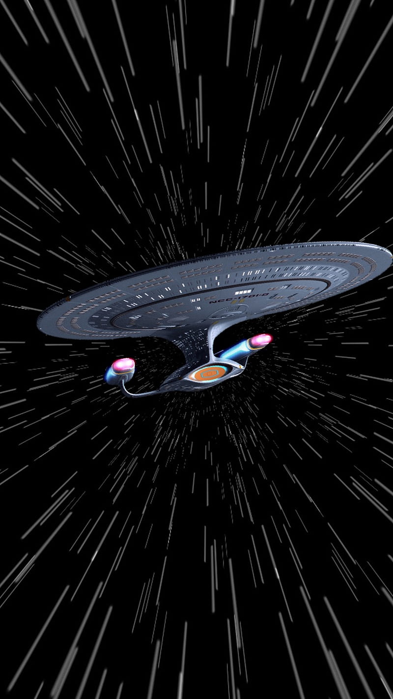 Enterprise D Space, star trek, starship, startrek, tng, HD phone wallpaper