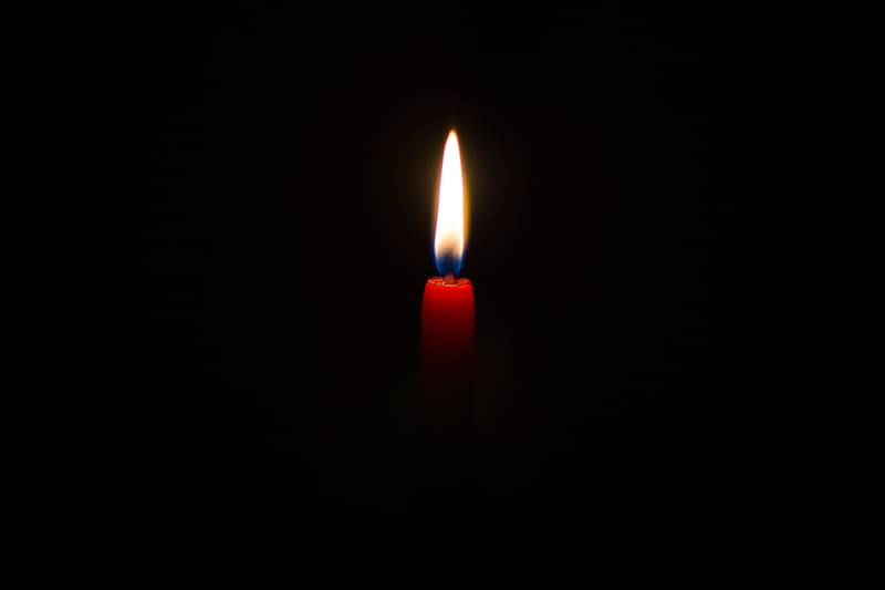 red lit candle, HD wallpaper