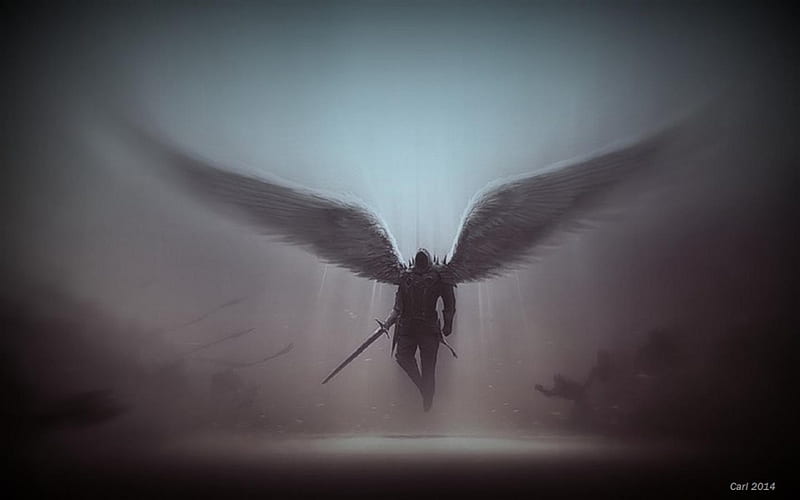 The day of judgment, Art, Angel, Judgment, Fantasy, HD wallpaper