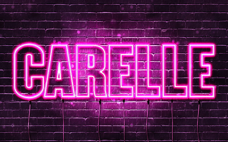 Carelle, , with names, female names, Carelle name, purple neon lights ...