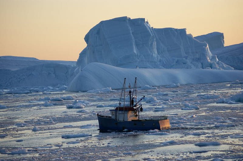NL icebergs, nature, maritimes, canada, newfoundland, HD wallpaper