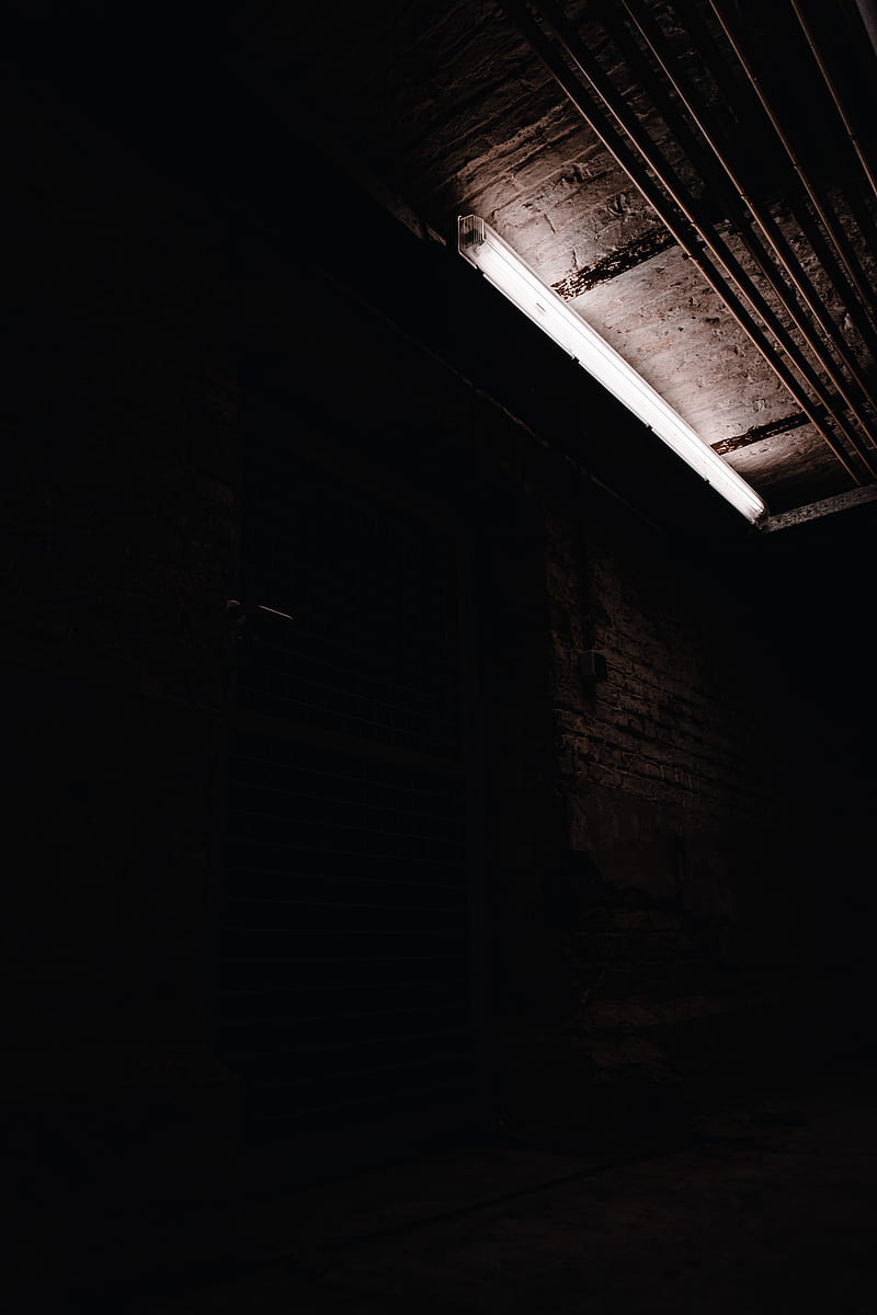 lamp, basement, dark, HD phone wallpaper