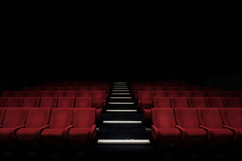 red cinema chair, HD wallpaper
