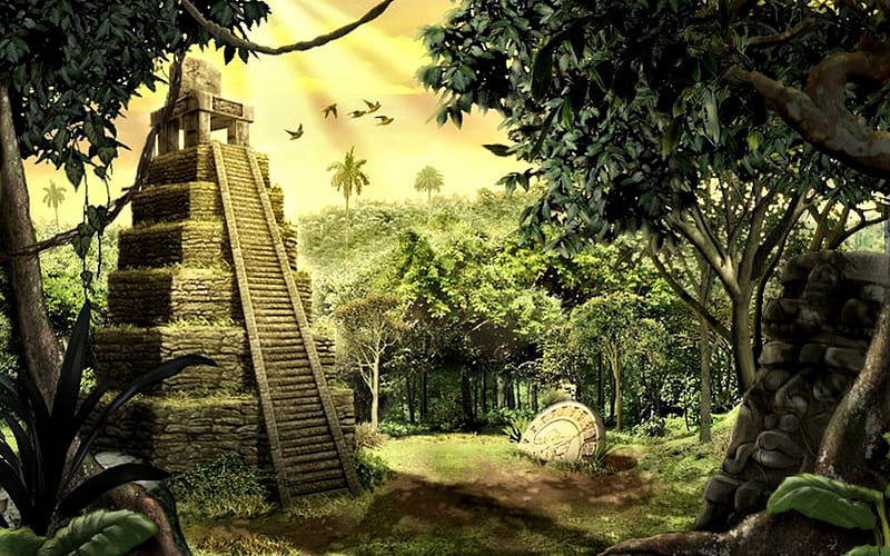 South American Jungle 2 Art Painting Jungle Wide Screen Computer Graphics Hd Wallpaper Peakpx