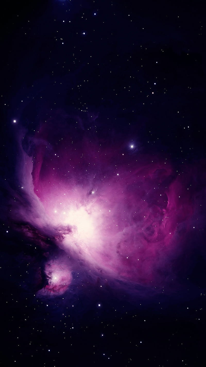Purple Galaxy, cosmos, dark, pink, planet, planets, space, star, stars, HD phone wallpaper