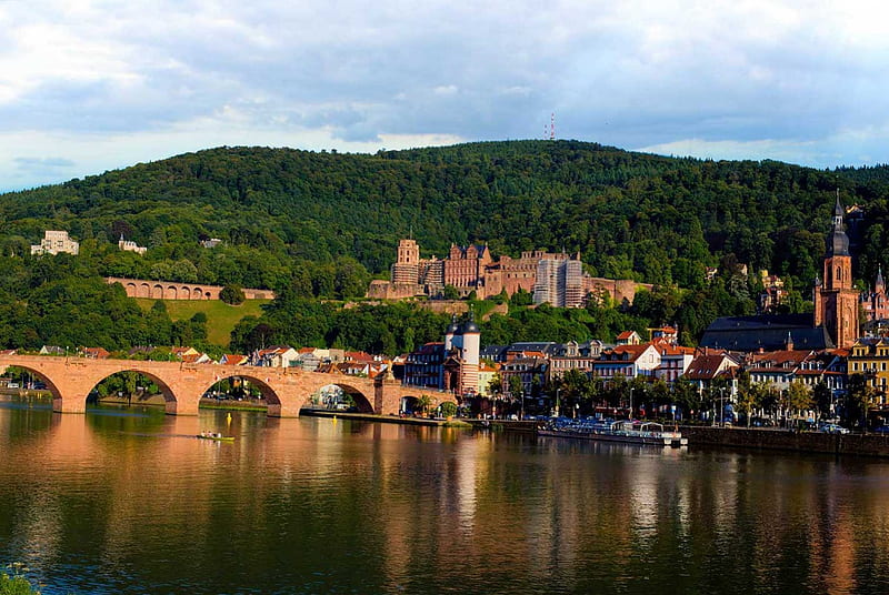 Love city Heidelberg, heidelberg, Love, Castle, Germany, City, HD wallpaper