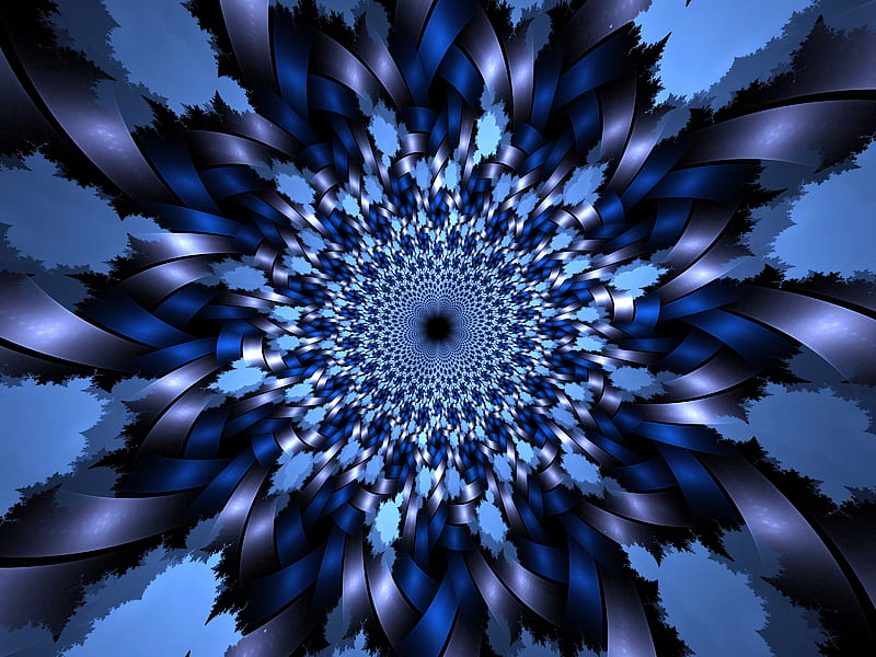 fractal, pattern, kaleidoscope, abstraction, optical illusion, HD wallpaper
