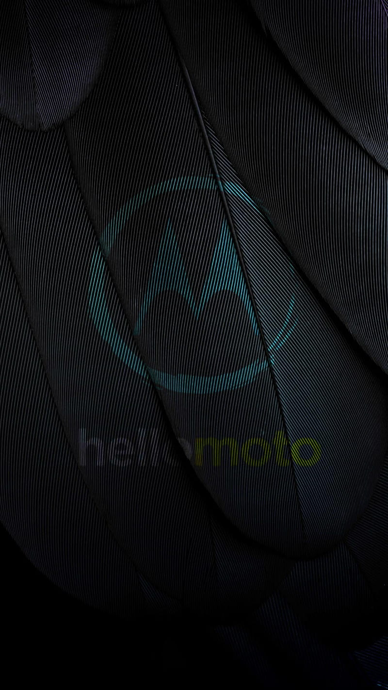 Motorola, black, feather, feathers hello, logo, HD phone wallpaper