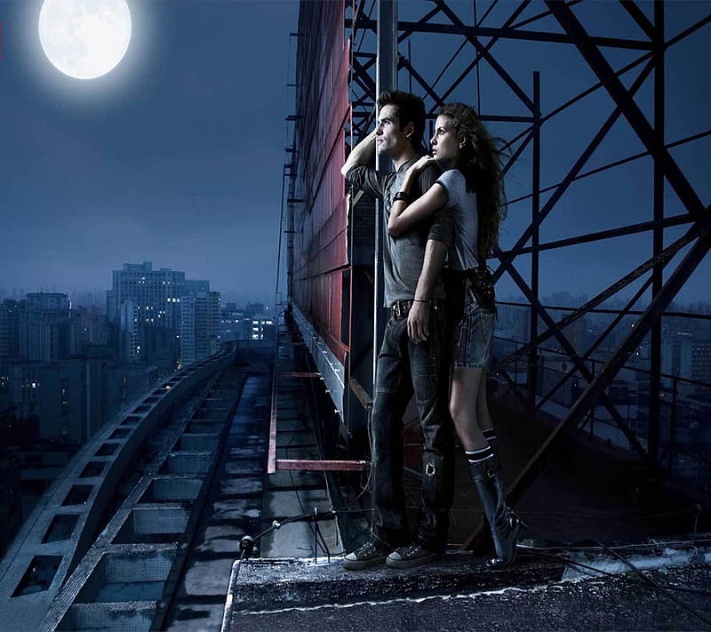 Couple on Bridge, cool, love, HD wallpaper