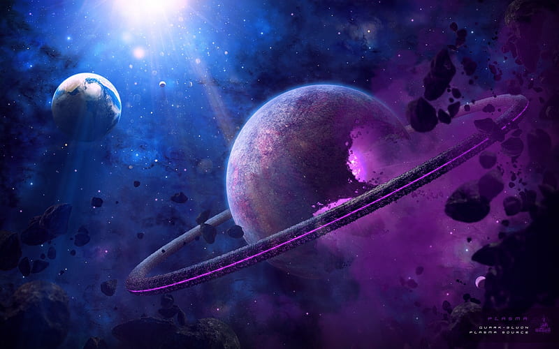Planets, purple, planet, luminos, space, cosmos, pink, blue, HD wallpaper |  Peakpx
