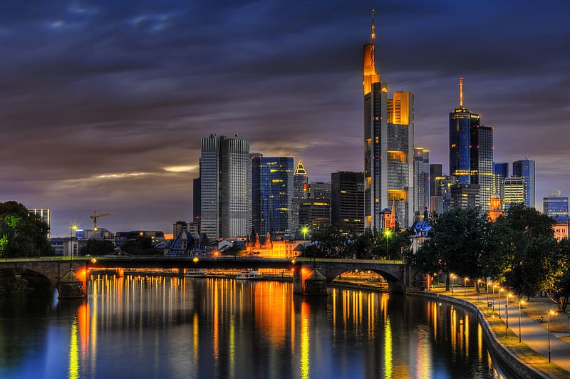 Cities, City, Germany, Frankfurt, HD wallpaper