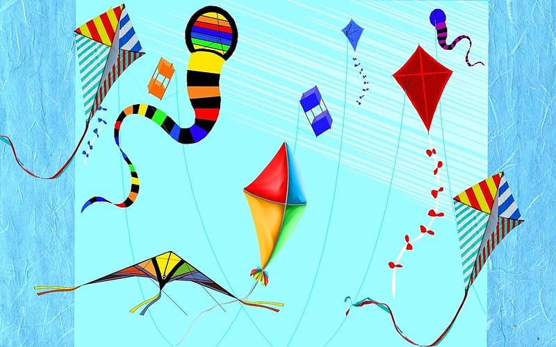 Go Fly A Kite!, zir, colorful, breeze, kites, HD wallpaper