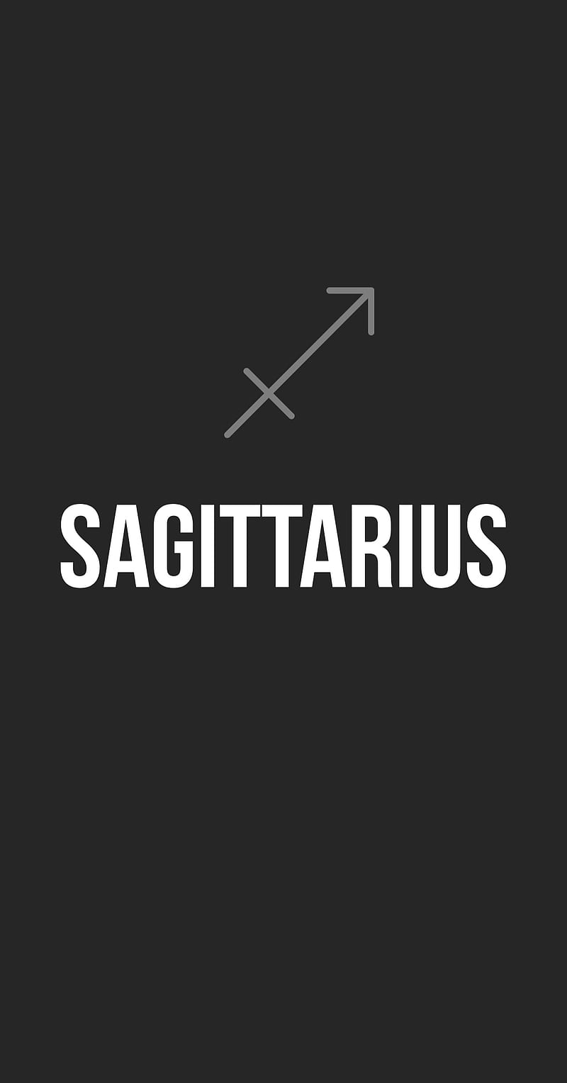 Sagittarius Wall, black, galaxy, logo, phone, pure, star signs, white, white on black, zodiac, HD phone wallpaper