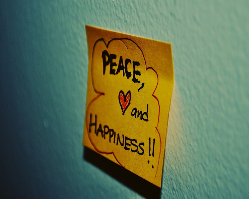 Peace love happiness, life, life quote, quote, saying, true words, HD wallpaper