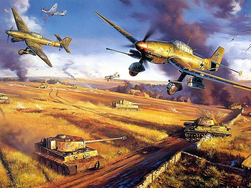 Battle of Kursk Artwork, Battle of Kursk Art, Artwork, History, Art, World War Two, Battle of Kursk, The Eastern Front, HD wallpaper