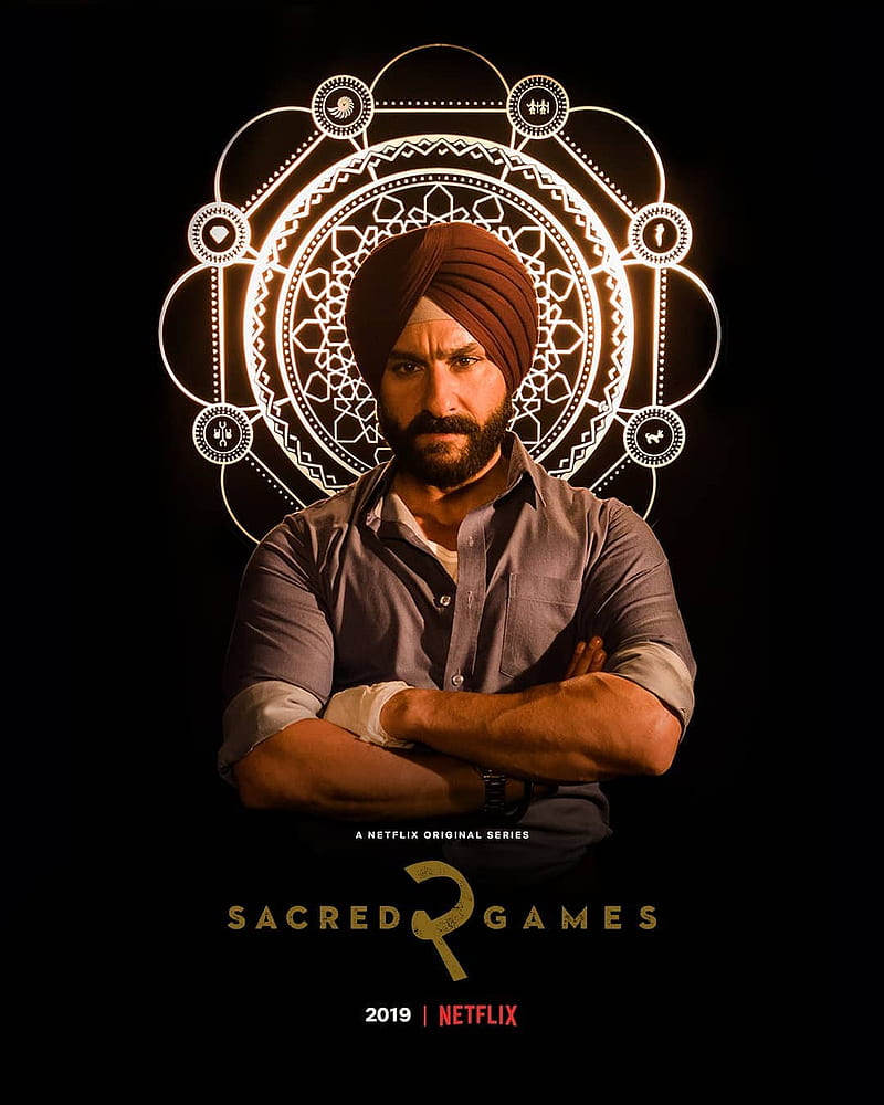 sacred games 2, 2019, bollywood, june 2019, movie, netflix, saif ali khan, sartaj singh, tv series, web series, HD phone wallpaper