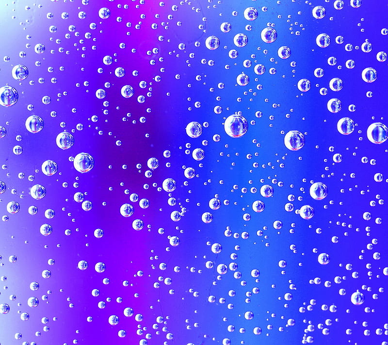 Blue Bubbles, abstract blue, background, drops bubbles, HD wallpaper