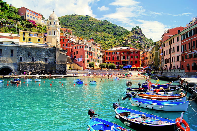 Italy, Village, Vernazza, Cinque Terre, Man Made, Towns, HD wallpaper