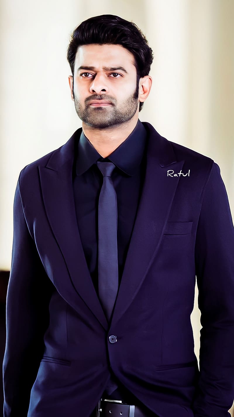 Hero Prabhas In Purple Blazer, hero prabhas, purple blazer, actor, south indian, HD phone wallpaper