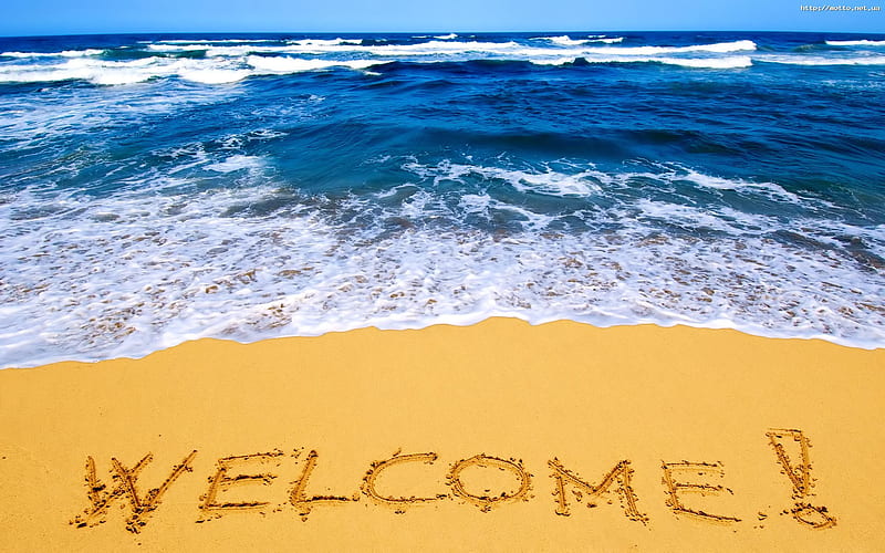 Welcome, beach, funny, ocean, HD wallpaper | Peakpx