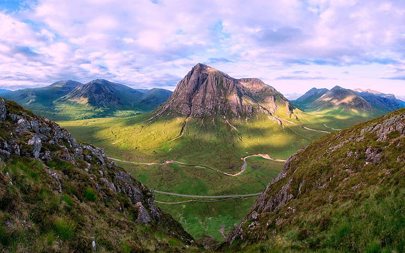 The Big Boochle, Highlands, Scotland, mountain, nature, scotland, valley, HD wallpaper