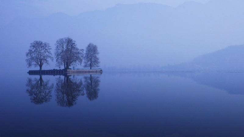 Kashmir india, peaceful, india, peace, lake, blue, HD wallpaper