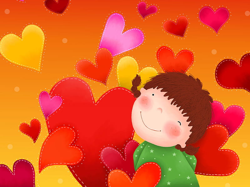 Love sweet love, love, heart, children, flower, nature, abstract, sweet, HD  wallpaper | Peakpx