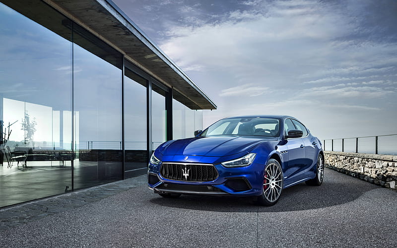 Maserati Ghibli GranSport 2018 cars, luxury cars, blue Ghibli, Maserati, HD wallpaper