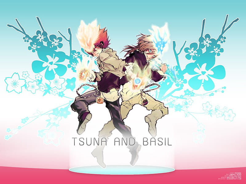 Tsuna and Basil, vongola, anime, katekyo hitman reborn, HD wallpaper |  Peakpx