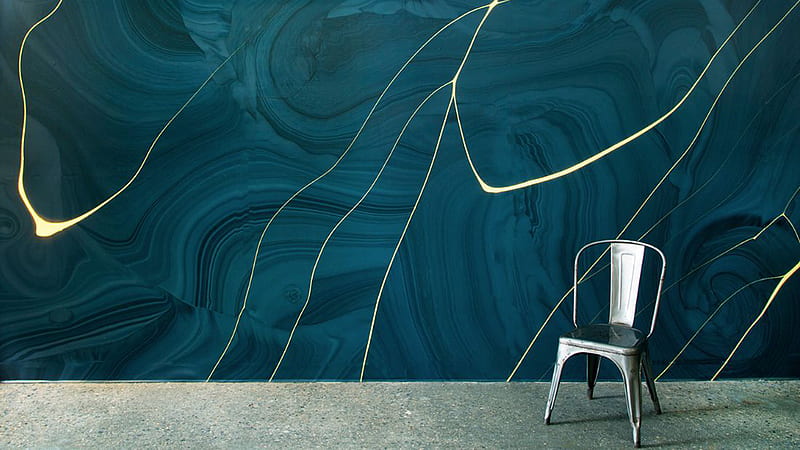 Chair In Blue Marble Background Marble, HD wallpaper