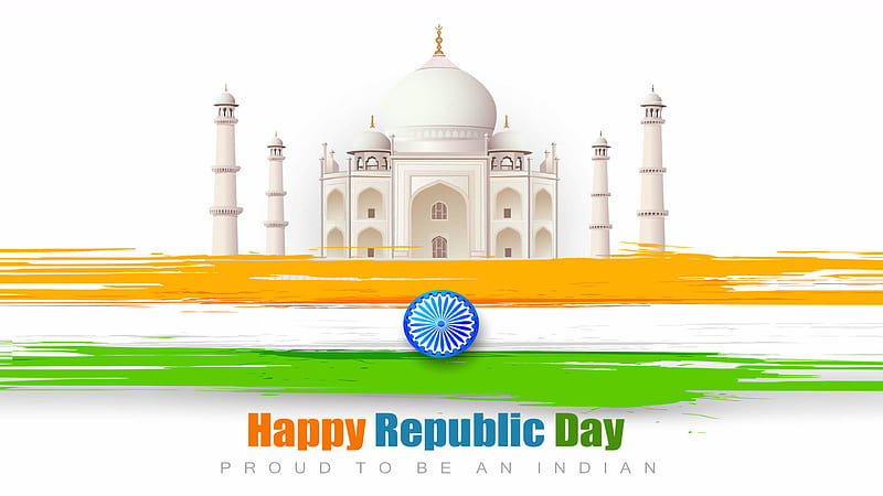 India Flag In Taj Mahal Background Republic Day, HD wallpaper | Peakpx