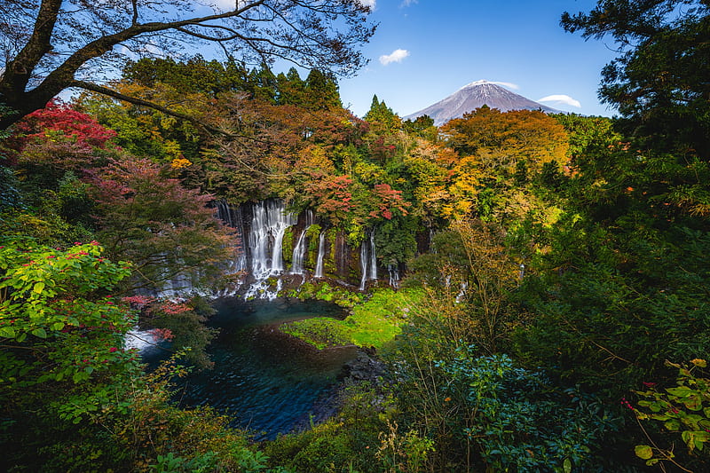 Waterfalls, Waterfall, japan, Lake, Nature, Shiraito Falls, HD wallpaper