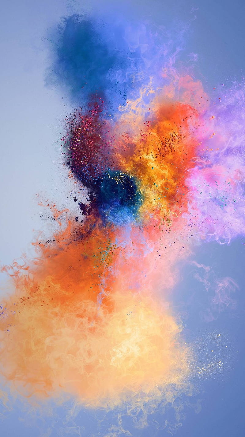 Cool splash colour, abstract, color, colorful, colors, dust, explosion, galaxy, smoke, HD phone wallpaper