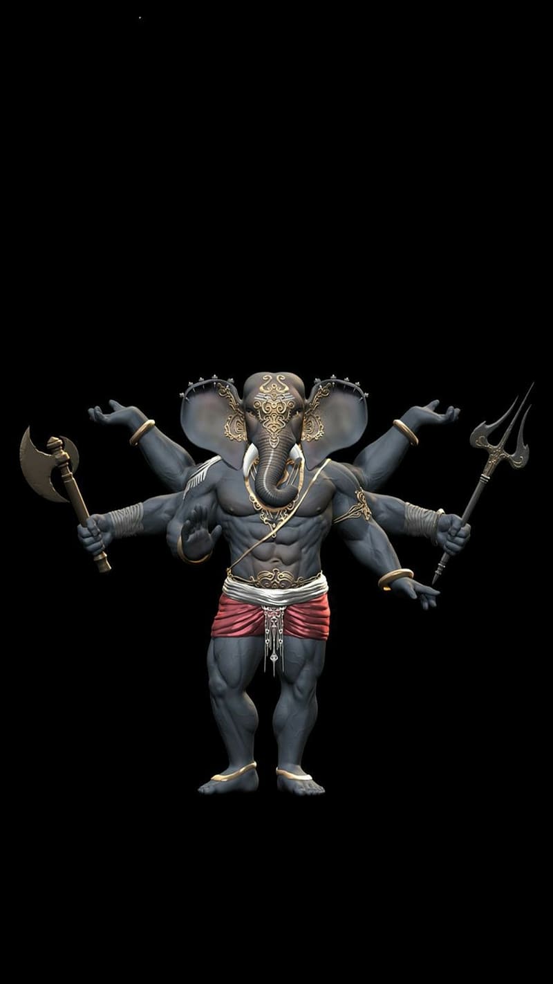 Ganesh Ji 3d, hanuman, lord, ganesh, god, HD phone wallpaper