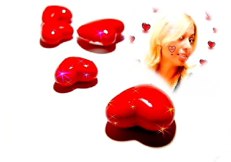 Kanchan Bagari: Love Heart , cute, red, girl, kanchan bagari, love, heart, HD wallpaper
