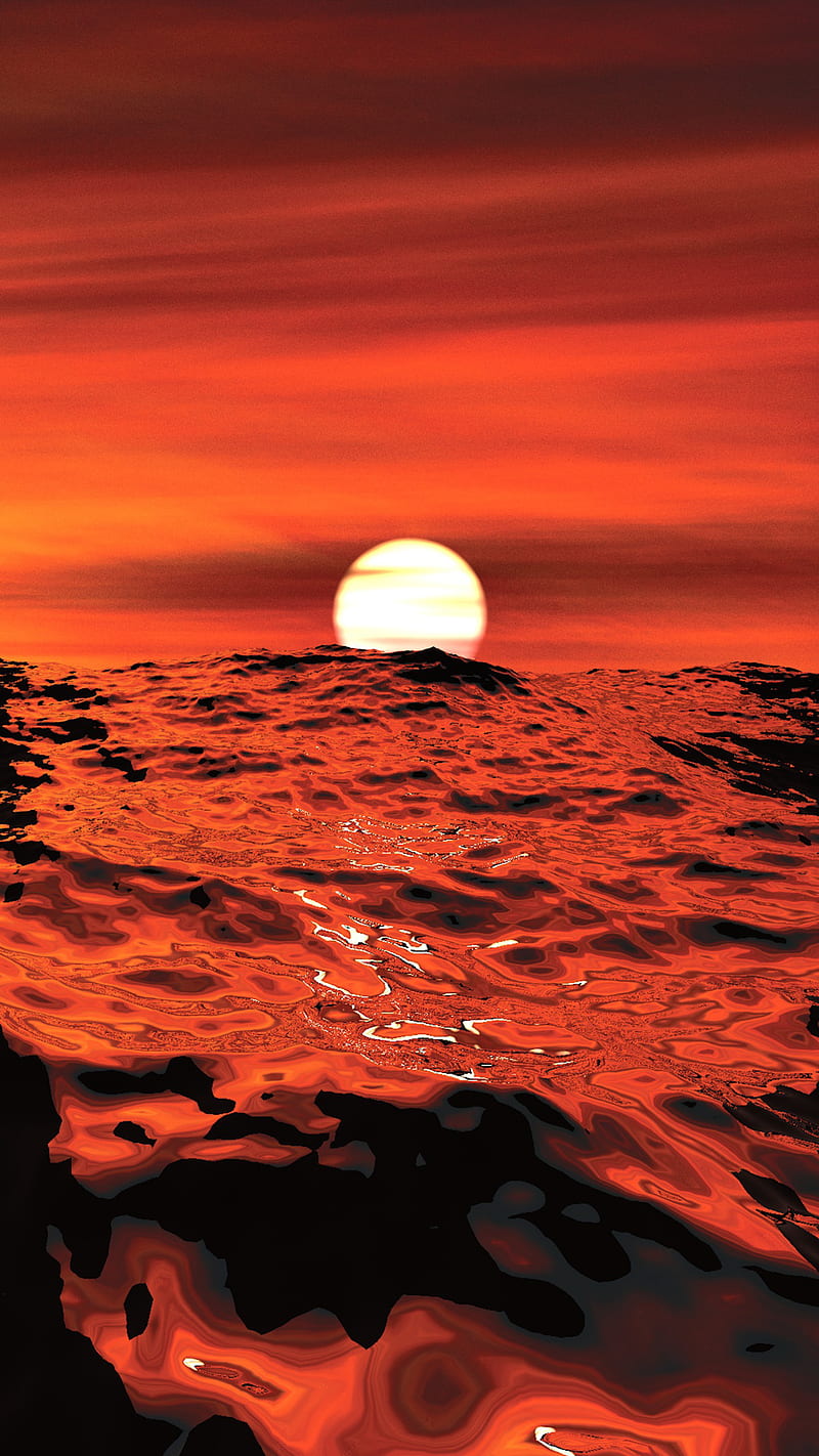 Sunset in the Waves, Maldives, , black, dark, minimal, ocean,  orange, HD phone wallpaper | Peakpx